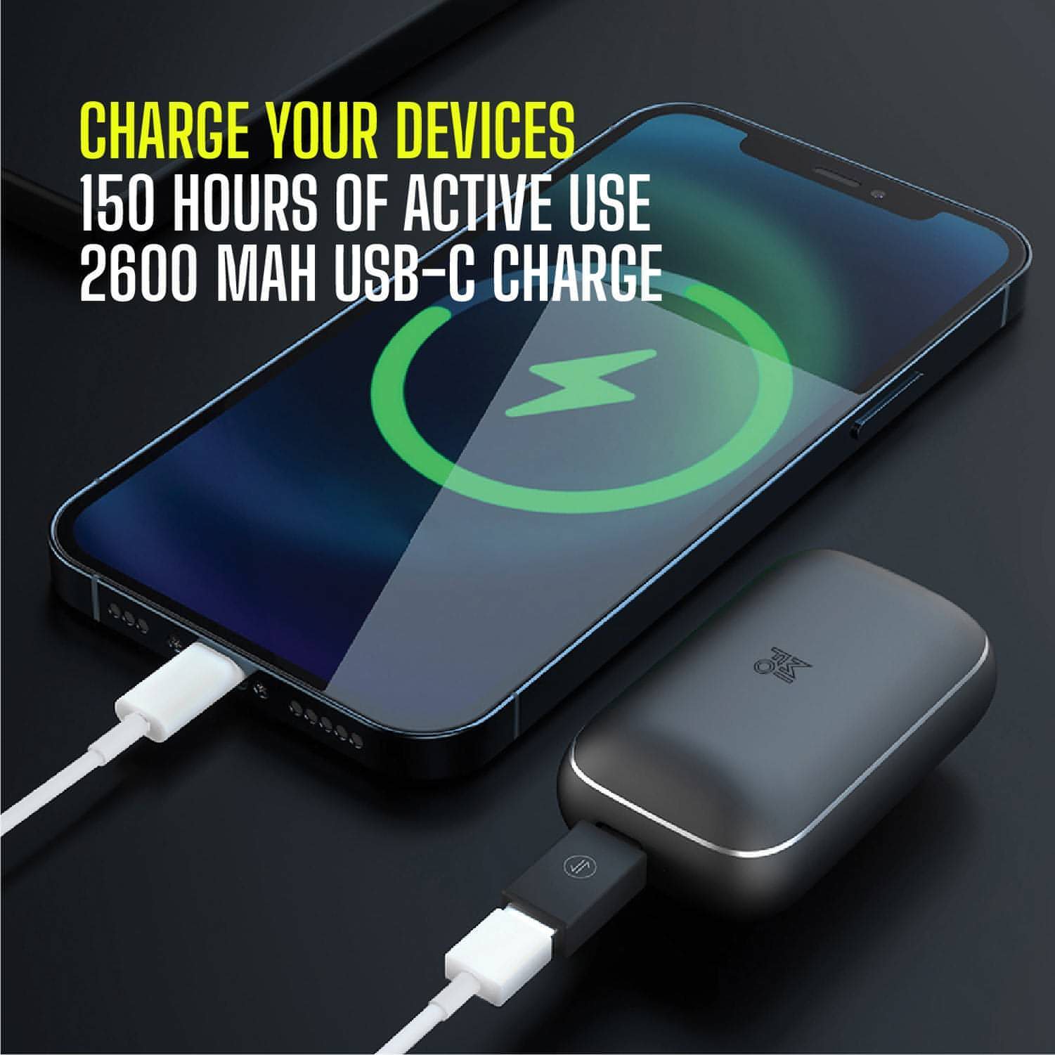 Mobile charged by Earbuds Case - Best Battery Earbuds